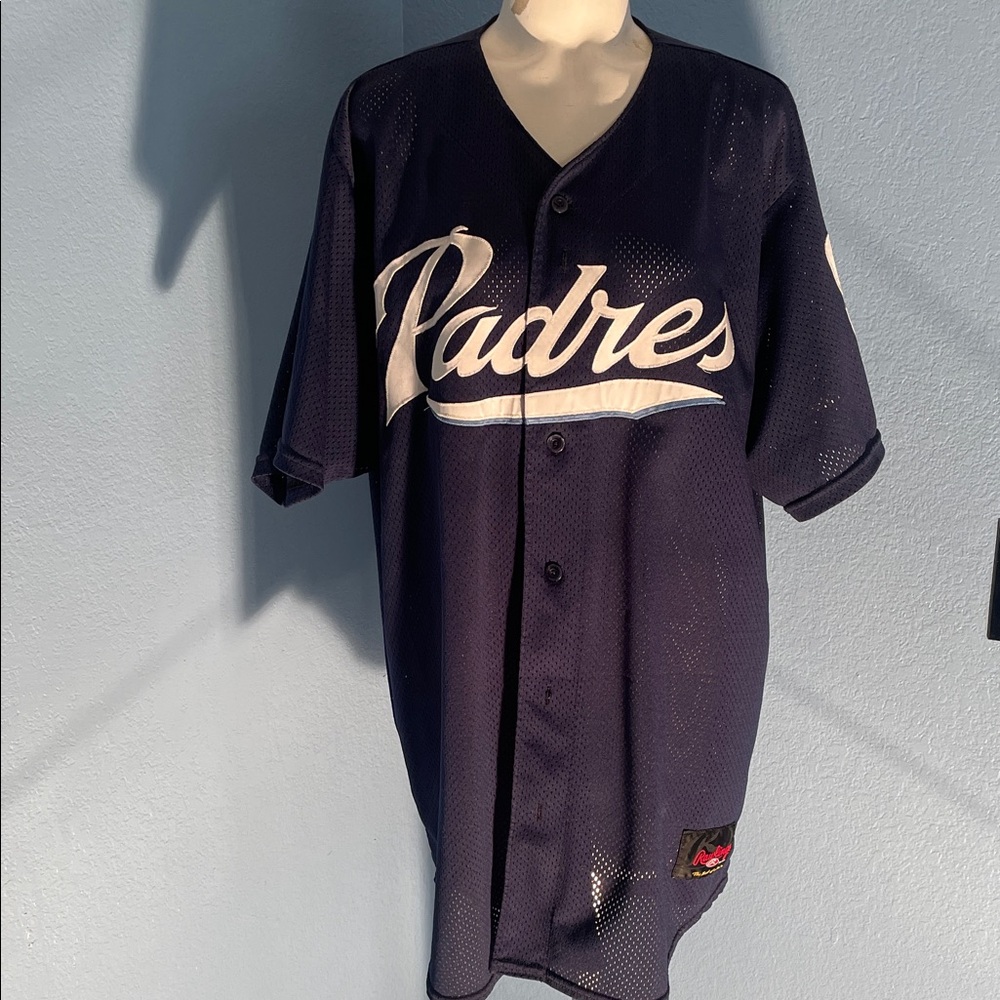 Rawlings Navy Mesh Padres Jersey 2000s